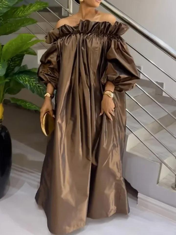 Yeezzi  м Falbala   ƽ 巹 2025 ο    Pleated Off-The-Shoulder Ƽ  Ƽ 巹